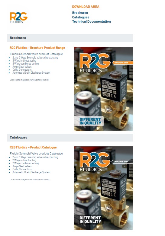 Download area R2G Fluidics