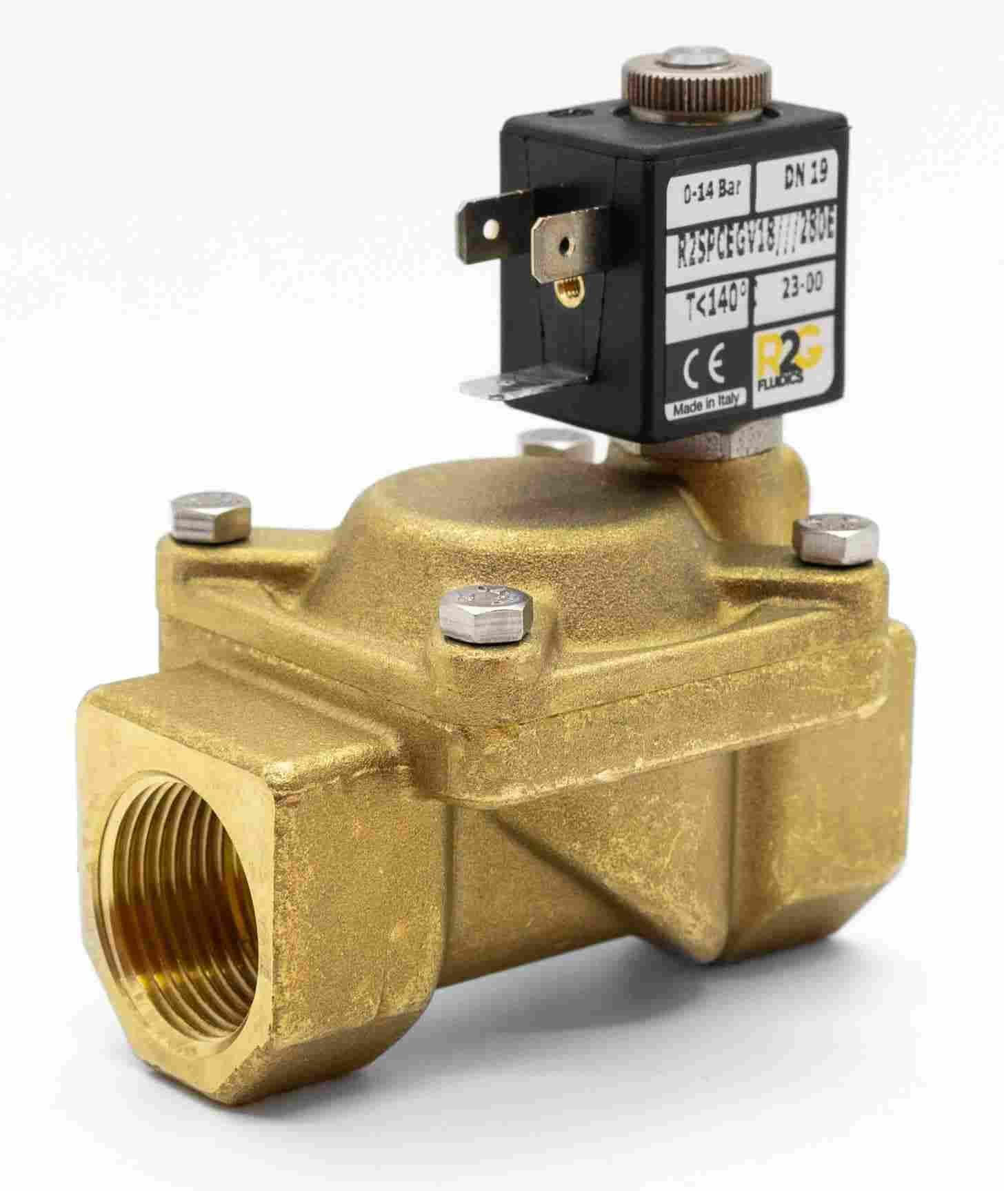 R2G Fluidics R2SP-R2SR Indirect operated solenoid valves elettrovalvole azionamento indiretto