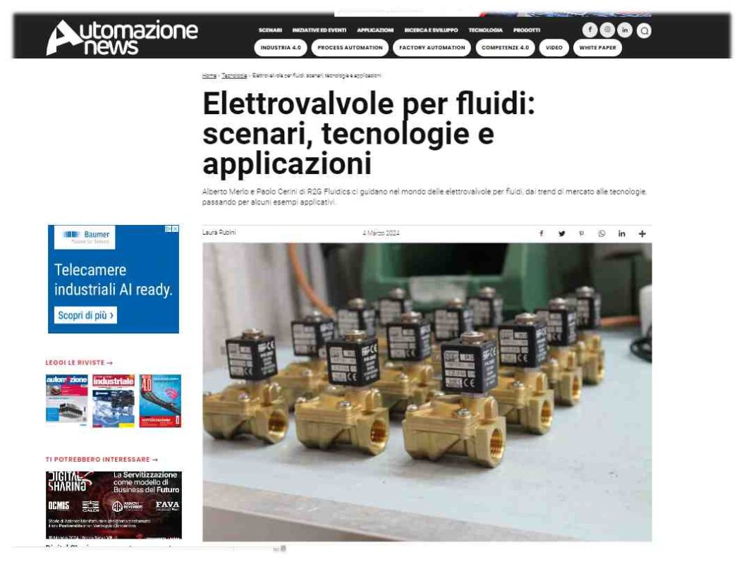 Automazione News Tecniche Nuove R2G Fluidics